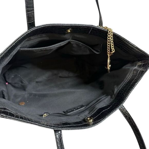 MKF COLLECTION Women’s Black Alligator Print Sadie Oversized Tote - Picture 5 of 6